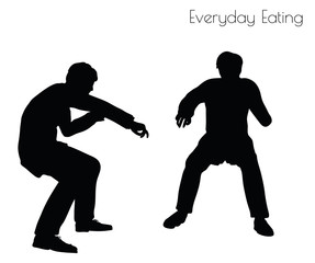 man in Everyday Eating  pose
