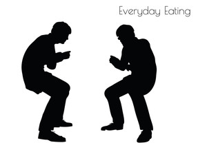 man in Everyday Eating  pose