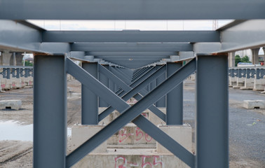 Construction site / View of iron structure in construction site.