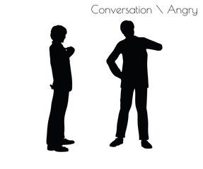 man in Conversation Angry pose