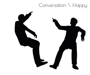 Fototapeta na wymiar man in Conversation Happy Talk