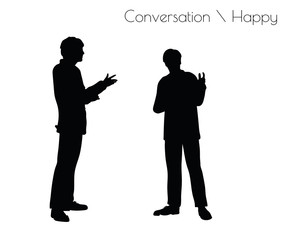 man in Conversation Happy Talk