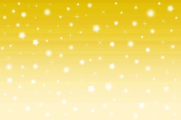 Lights and stars on golden background