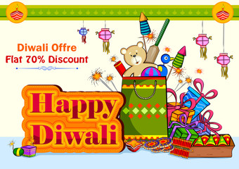 Light festival of India Happy Diwali discount sale promotion offer banner