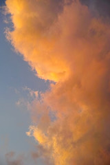 Dramatic orange clouds