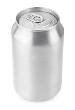 330 ml aluminum beverage drink soda can isolated on white with clipping path