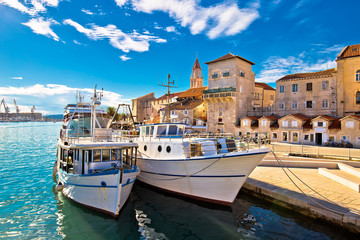 Trogir boats and waterfront view