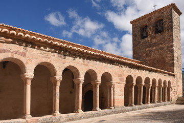 Fototapeta na wymiar Romanesque church of San Salvador de Carabias, Siguenza,Guadalajara province, Spain
