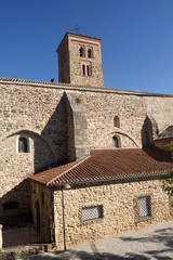 Main square in Siguenza, Guadalajara province, Castilla-La Mancha, Spain