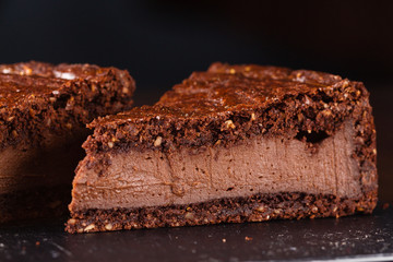 Piece of chocolate cake