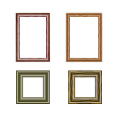 

Set of four rectangular frames. different sizes and patterns. isolate on a light background, it is easy to cut to your design.
