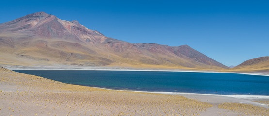 Lake Miscanti near the Miniques Volcano Complex in the Andes Mountains in Chile