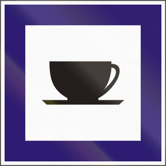 Road sign used in Hungary - Refreshments