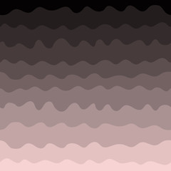 Gradient waves seamless pattern, colorful wavy lines, pink and black. Editable vector illustration. Cute background texture in doodle style. Design element for prints, card, invitation, cover, banner