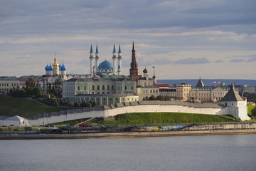 Kremlin at sunset in city Kazan, Russia