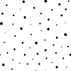 Vector monochrome seamless pattern. Modern stylish texture. Repeating abstract background with chaotic dots. Simple graphic design for prints, wallpaper, fabric, textile, decor. Tileable printing