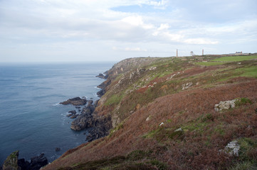 Fototapeta na wymiar Cornish mining coastline