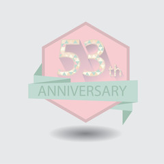 53th aniversary celebration design badge