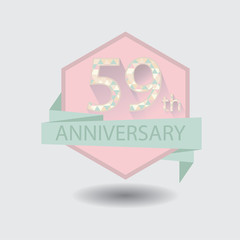 59th aniversary celebration design badge