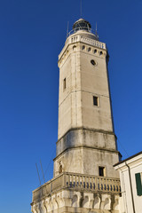 Fototapeta premium Ancient lighthouse in Rimini, Italy