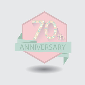 70th aniversary celebration design badge