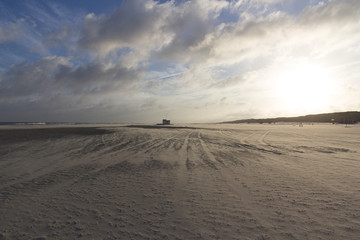 Stürmischer Wind am Strand von Juist