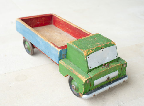 Vintage wooden toy truck - Powered by Adobe
