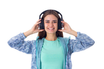 Young woman in headphones 