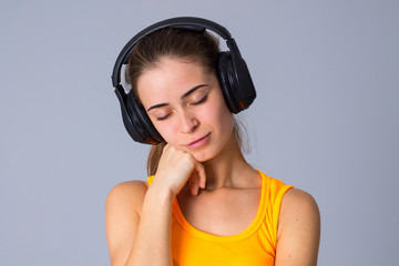 Young woman in headphones 