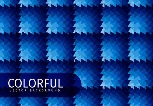 Dark Blue Tone Polygonal Pattern