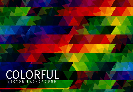 Dark Tone Multicolored Polygonal Pattern 2