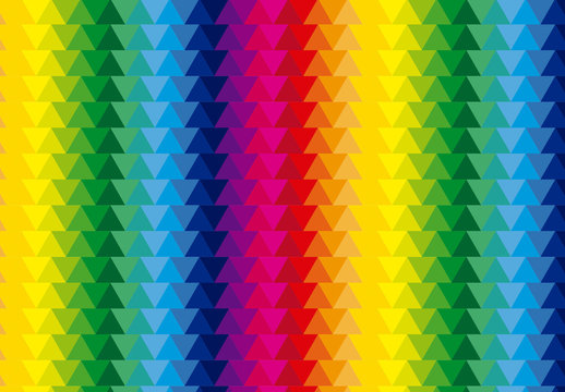 Rainbow Geometric Triangles Seamless Abstract Pattern Design