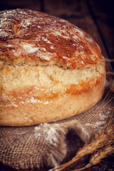 Fresh baked homemade rustic bread