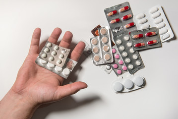 pills in the hand