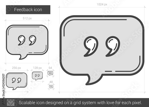"Feedback line icon." Stock image and royalty-free vector files on
