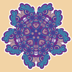 Round colorful mandala.