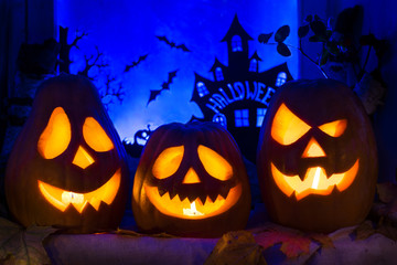 Pumpkins for Halloween. All Saints' Day.