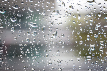 Rain drop on glass background.