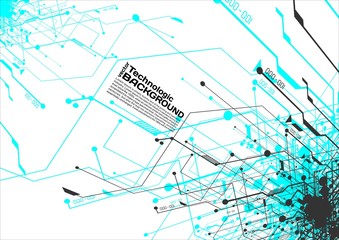 Abstract background electronic circuits hi-tech industrial