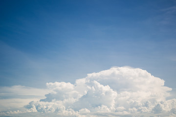 Group of cloud in blue sky background.