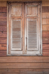 Closed old wooden windows style background.