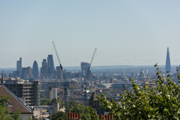 Distant view towards central London