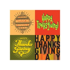 Vector collection thanksgiving card.