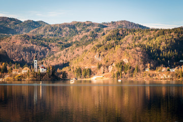 Fototapeta premium morning at the lake of Bled