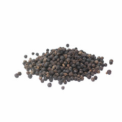 Black pepper on a white background
