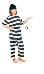 Model in studio isolated on white background full length