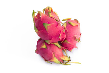 Close-up of dragon fruit on white