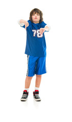 Model in studio isolated on white background full length