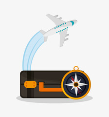 Baggage icon. travel trip vacation and tourism theme. Colorful design. Vector illustration