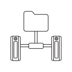 File icon. Data base center and web hosting theme. Isolated design. Vector illustration